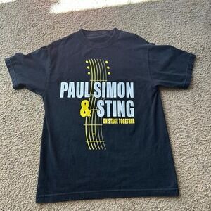 VINTAGE T SHIRT 2014 PAUL SIMON AND STING ON STAGE TOGETHER TOUR TEE SHIRT